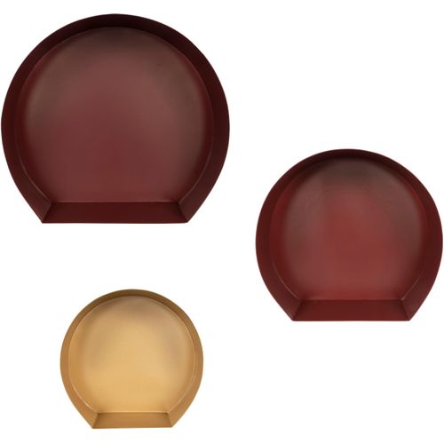 Deko-Wandregal KAYOOM "Wandregal-Set Triple 110", rot, B:27 H:37,5 T:12, Eisen, Regale