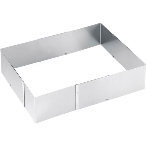 Backrahmen GEFU "UNO", silber, B:19,5cm H:8,5cm L:24cm, Edelstahl 18/10, Speiseringe, besonders hoher Backrahmen