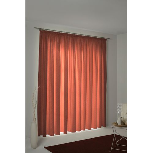 Vorhang WIRTH "Warnow" Gr. 17, braun (rost), B:172cm H:225cm, Chenille, Polyacryl, Gardinen, 270 g/m2