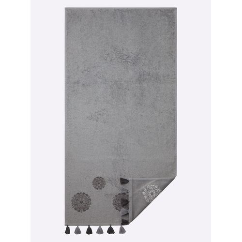 Handtuch WÄSCHEPUR Gr. 1, grau (steingrau), B:50cm L:100cm, Walkfrottee, 100% Baumwolle, Handtücher