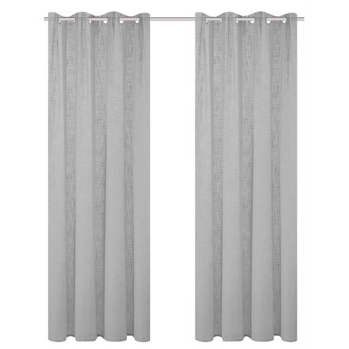 Gardine HEINE HOME Gr. 1, grau, B:140cm H:160cm, Polyester, Gardinen