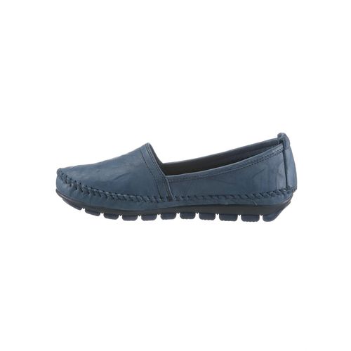 Slipper GEMINI, Damen, Gr. 41, blau, Glattleder, Schuhe