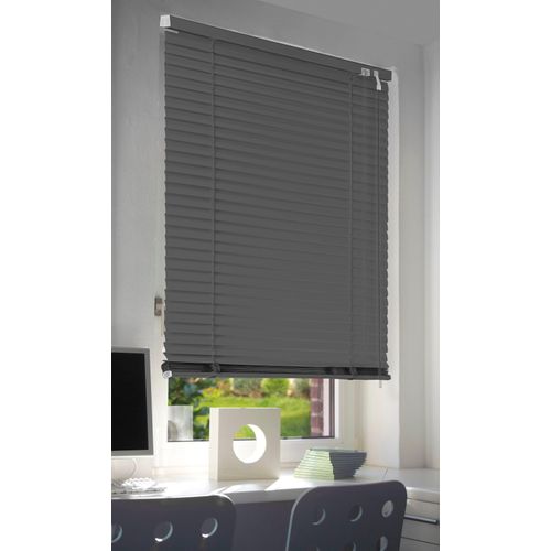 Jalousie KUTTI "Jalousie 'Sammy', freihängend, Aluminium, Montage an Wand oder Decke" Gr. 23, grau (grau, grau), B:90cm H:220cm, Jalousien, Alu-Jalousie freihängend