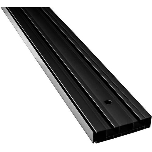 Gardinenschiene SN DECO GROUP "Vorhangschiene SH (2)" Gr. 8, schwarz, L:400cm T:7,7cm, Kunststoff, Gardinenstangen, Gardinenschiene