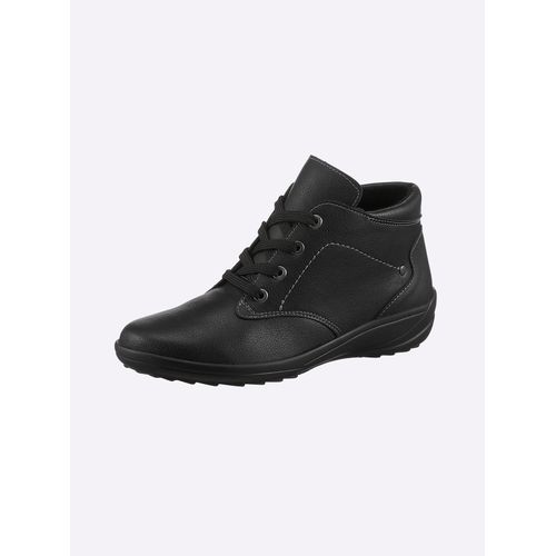 Stiefelette 39, Damen, Gr. 39, grau (graphit), Glattleder, Rindsleder, Basic, Schuhe