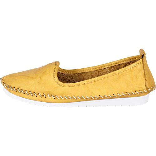 Slipper ANDREA CONTI, Damen, Gr. 42, gelb, Glattleder, Leder, Schuhe