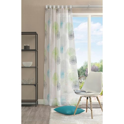 Gardine HEINE HOME Gr. 2, grün, B:140cm H:175cm, Polyester, Gardinen