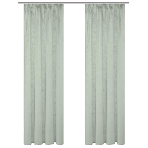 Gardine HEINE HOME Gr. 3, grün (salbei), B:140cm H:245cm, Polyester, Gardinen