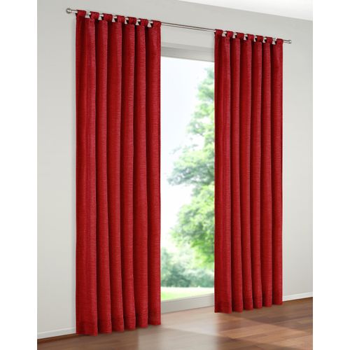 Vorhang WIRTH "Warnow" Gr. 11, rot, B:132cm H:160cm, Chenille, Polyacryl, Gardinen