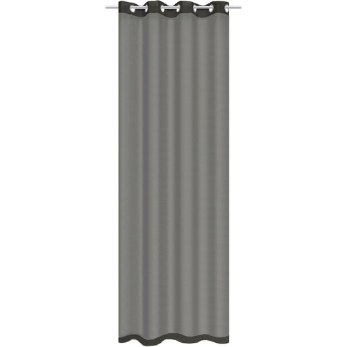 Gardine HEINE HOME Gr. 2, grau, B:140cm H:175cm, Polyester, Gardinen