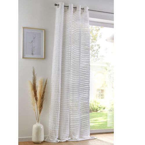 Gardine HEINE HOME Gr. 1, weiß (sanftes weiß), B:140cm H:145cm, Baumwolle, Polyester, Gardinen