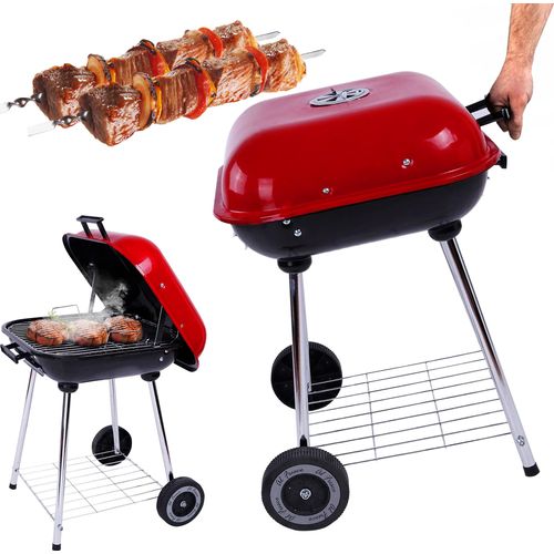 Kugelgrill Standgrill Grill Grillwagen Rundgrill BBQ mit Rollen Deckel