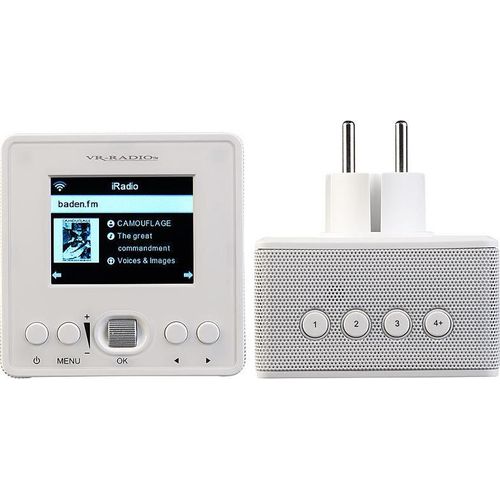 VR-Radio IRS-310 Internet Steckdosenradio mit WLAN & Bluetooth 5, 6,1-cm-Display, 6 Watt