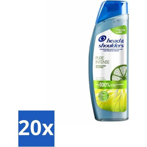 Head & Shoulders - Anti-Schuppen-Shampoo - Pure Intense - Ölkontrolle - 250 ml - Vorteilspack - 20 Stücke