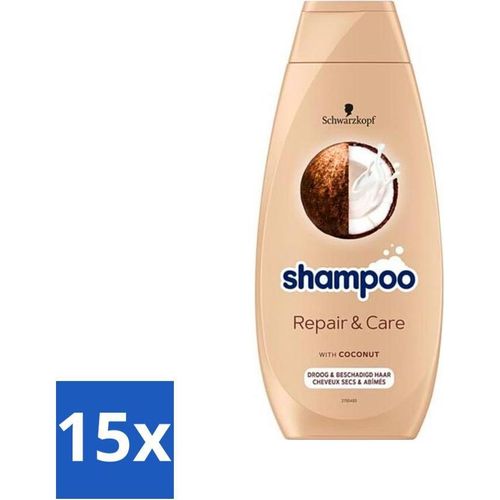 Schwarzkopf - Shampoo Repair & Care - Regeneriert geschädigtes Haar - 400 ml - Vorteilspack - 15 Stücke