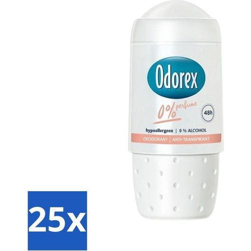 Odorex Deodorant Roller 0% 50 ml - Vorteilspack - 25 Stücke