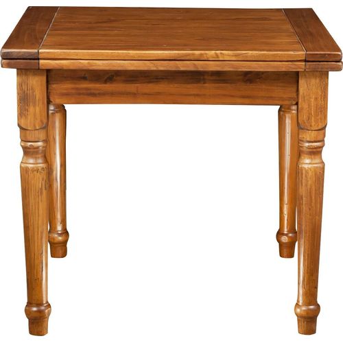 Esstisch quadratisch ausziehbar 90 x 90 x 80 cm, Holztisch quadratisch, Küchentisch quadratisch, Braun