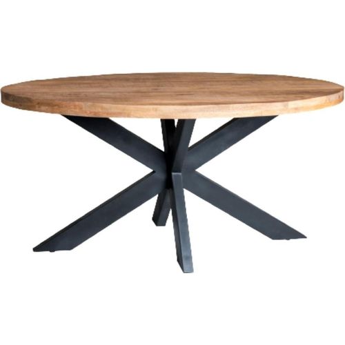 Esstisch Sturdy Oval 160cm aus Mangoholz - Hellbraun