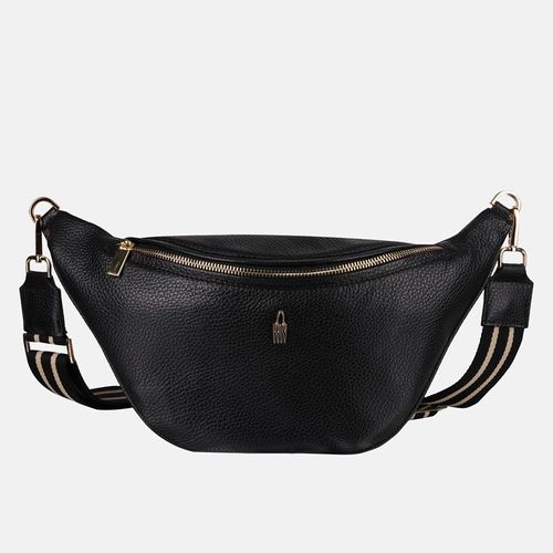 CAPRI - Schwarze Umhängetasche aus Leder