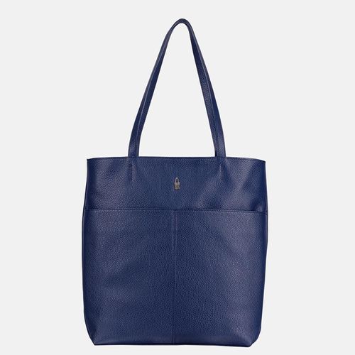 SUZANA - Marineblaue Umhängetasche aus Leder
