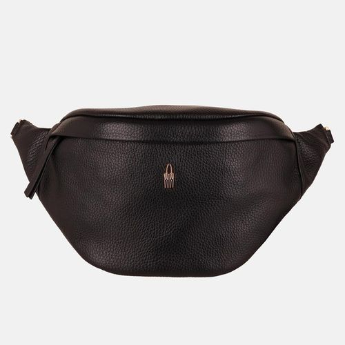 IGA - Schwarze Gürteltasche aus Leder
