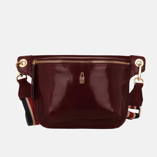LEIA - Burgunderfarbene Gürteltasche aus Leder
