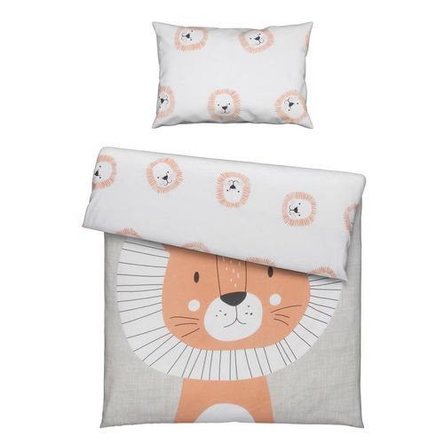 Patinio Babybettwäsche , Grau , Textil , Tier , 100x135 cm , Oeko-Tex® Standard 100 , atmungsaktiv, saugfähig, weiche und anschmiegsame Oberfläche ,