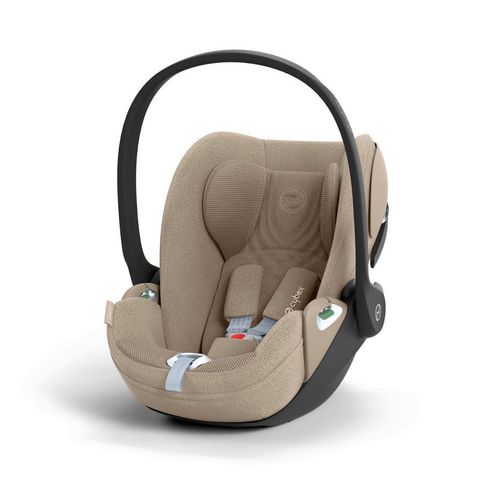 cybex Platinum Kinderautositz Cloud T i-Size Plus , Beige , Textil , 44x46.5x64.5 cm , abnehmbarer und waschbarer Bezug, ergonomischer Tragebügel,