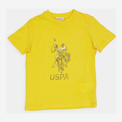 Gelbes T-Shirt mit Logo