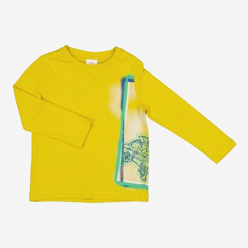 Gelbes langärmliges Oberteil mit Automotiv