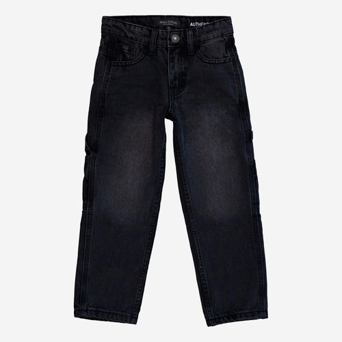 Schwarze Straight Leg Jeans
