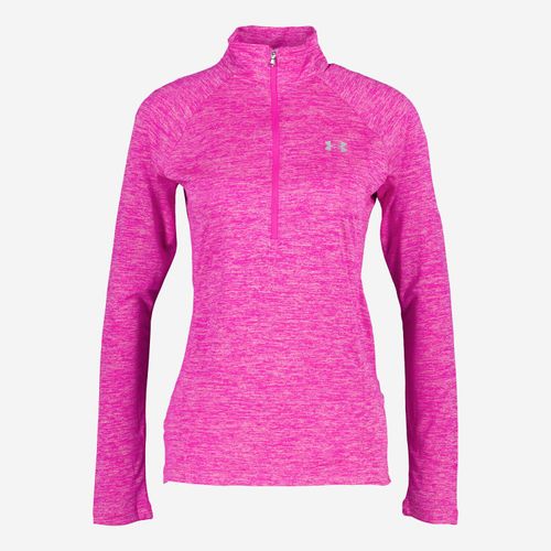 Pinkes Sport-Oberteil mit halbem Reißverschluss