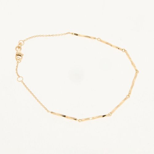 Armband aus 375er Gold mit Stab-Zwischenglied