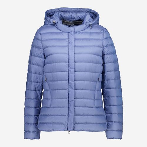 Blaue Jacke mit Daunen