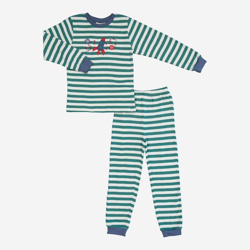 2-teiliges grünes und cremefarbenes Kleidungsset Image