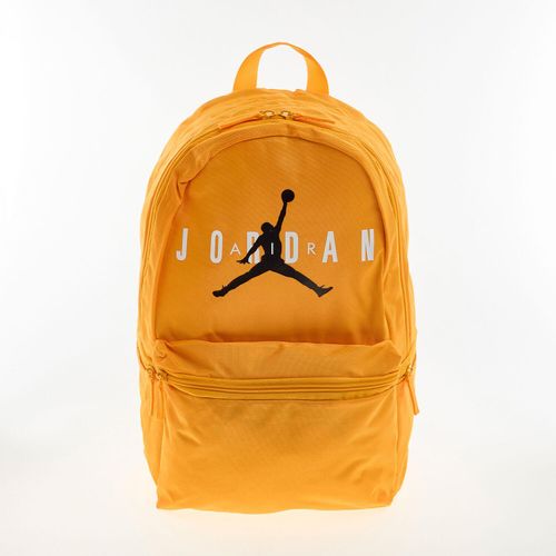 Gelber Rucksack mit Logo