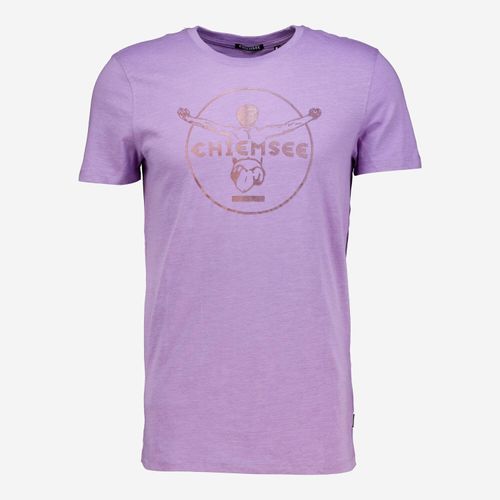 Violettes T-Shirt mit Logo