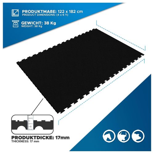 etm Puzzle-Stallmatte aus Gummi Pontiac Stallboden 122 x 182 cm