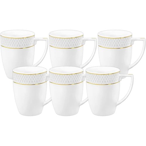 Wilmax - Teetassen & Kaffeetassen 6er Set - 320 ml - Kaffeebecher aus Porzellan