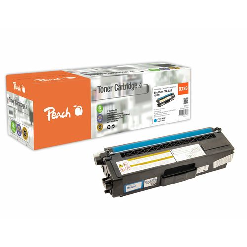 Peach B328 C Toner XL cy ersetzt Brother TN-328C für z.B. Brother DCP -9270 CDN, Brother HL -4500, Brother HL -4570 CDW, Brother HL -4570 CDWT (wiederaufbereitet)