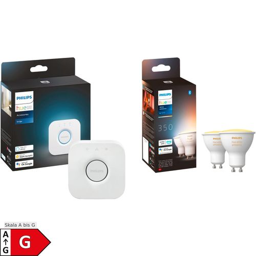 Philips Hue LED-Lampe White Ambiance GU10 + Bridge