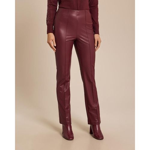 Bootcut-Hose aus Lederimitat
