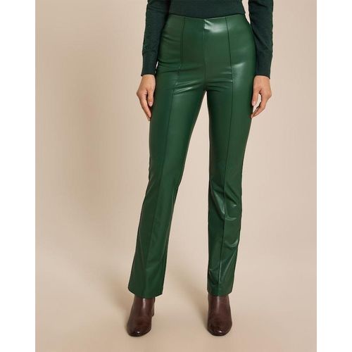 Bootcut-Hose aus Lederimitat