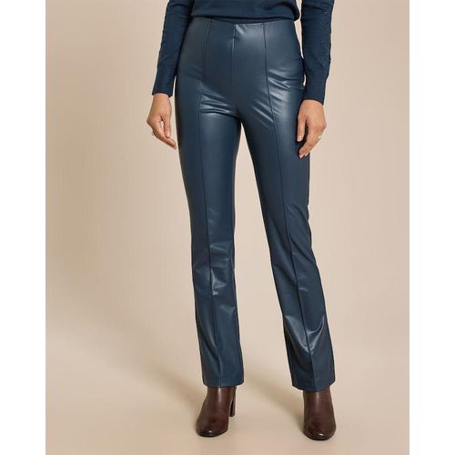 Bootcut-Hose aus Lederimitat
