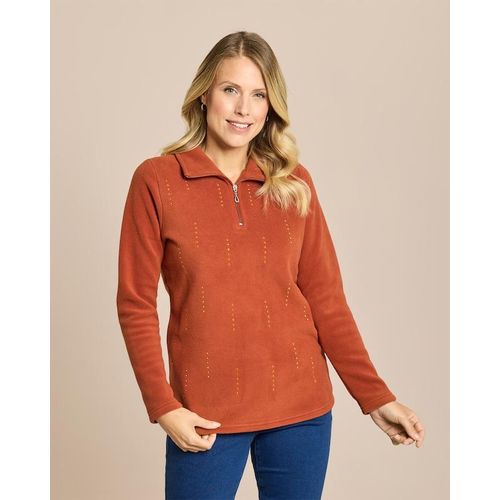 Fleece Troyer mit Reißverschluss & Strassmotiv