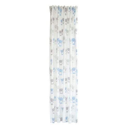 Vorhang HOMING "Little Bears" Gr. 1, blau, B:140cm H:245cm, Baumwolle, Gardinen, Fertigschal Little Bears