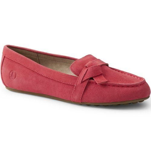 Komfort-Pennyloafer, Damen,  Pink, Leder/Rauleder, by Lands' End