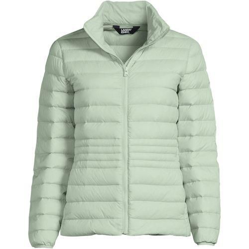 Daunenjacke WANDERWEIGHT ultraleicht mit Packfach, Damen,  Grün, Nylon/Entendaunen, by Lands' End