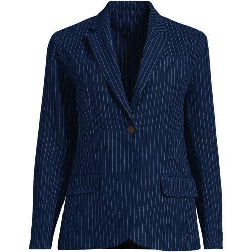 Leinenblazer, Damen,  Blau, Leinen, by Lands' End