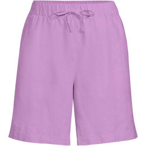 Leinen-Schlupfshorts, Damen,  Lila, Leinen, by Lands' End